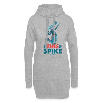 Volley volley beach volley plage Sport - Sweat-shirt à capuche long Femme - gris chiné - Devant