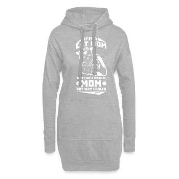 beste Katzenmama Katzendame Katzenbesitzer Geschen - Hoodie-Kleid - Grau meliert - Vorne