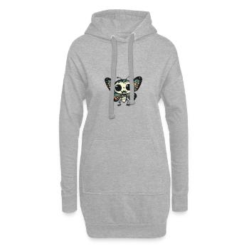 papillon Halloween bande dessinée drôle - Sweat-shirt à capuche long Femme - gris chiné - Devant