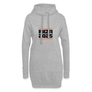 Ibiza 2025 Urlaub - Hoodie-Kleid - Grau meliert - Vorne