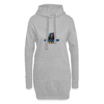 Barcelone 2025 Vacances Palmiers Colorés - Sweat-shirt à capuche long Femme - gris chiné - Devant