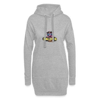 Mallorca 2025 Schwein - Hoodie-Kleid - Grau meliert - Vorne