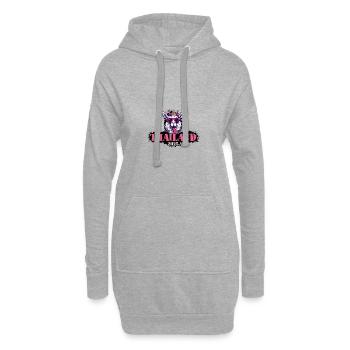 Thailand 2025 Alpaka - Hoodie-Kleid - Grau meliert - Vorne