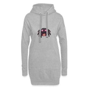 Vacances Tarantula Comic - Sweat-shirt à capuche long Femme - gris chiné - Devant