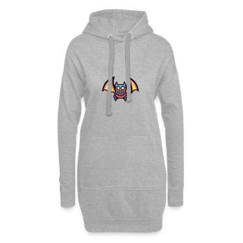 Fledermaus Halloween Witzig Lustig - Hoodie-Kleid - Grau meliert - Vorne
