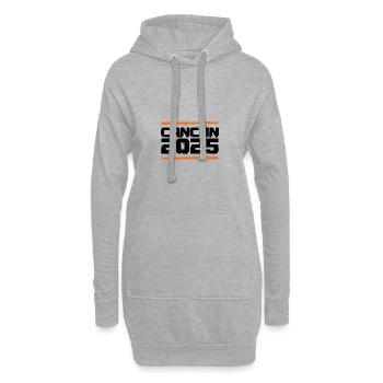 Cancun 2025 Urlaub - Hoodie-Kleid - Grau meliert - Vorne