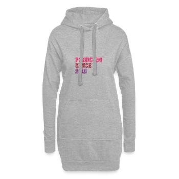 2010 Geburtstag Prinzessin - Hoodie-Kleid - Grau meliert - Vorne