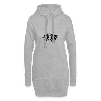 Enfants Joie Maternelle - Sweat-shirt à capuche long Femme - gris chiné - Devant