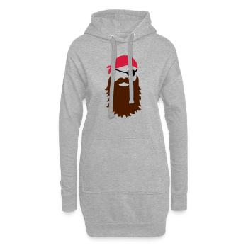 Pirat - Hoodie-Kleid - Grau meliert - Vorne