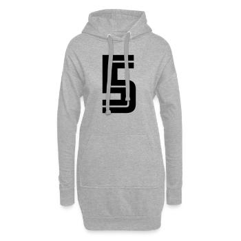 5 - Hoodie-Kleid - Grau meliert - Vorne
