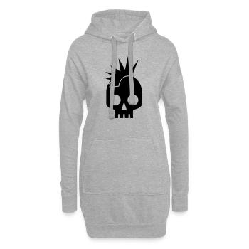 kühlen Schädels Platz mit tollen mowhawk Punk-Baby - Hoodie-Kleid - Grau meliert - Vorne