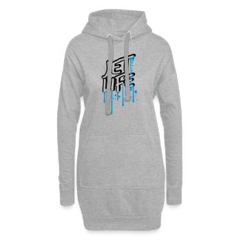 nass tropfen graffiti spray stempel cartoon comic - Hoodie-Kleid - Grau meliert - Vorne