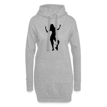 dancing - Hoodie-Kleid - Grau meliert - Vorne