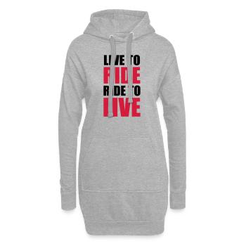 Biker Motorbike Motorrad Moto Motard Speed Sport - Sweat-shirt à capuche long Femme - gris chiné - Devant