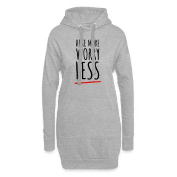 Hike More Worry Less. Wanderung Wandern Design - Hoodie-Kleid - Grau meliert - Vorne