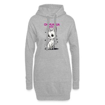 CHIHUAHUA MAMA - Hoodie-Kleid - Grau meliert - Vorne