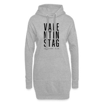 Valentinstag - Hoodie-Kleid - Grau meliert - Vorne
