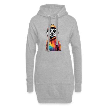 Cooles Erdmännchen - Hoodie-Kleid - Grau meliert - Vorne