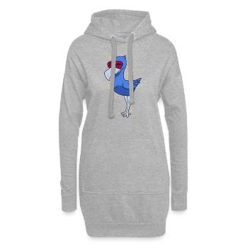 Oiseau à bec-en-sabot Ornithologue Forêt I Cadeau - Sweat-shirt à capuche long Femme - gris chiné - Devant