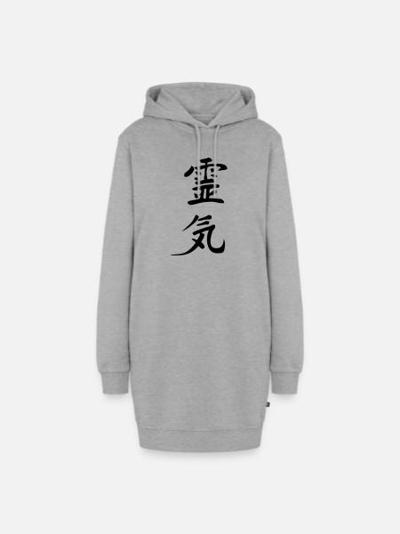 Reiki - Hoodie Dress - heather grey