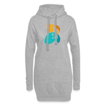 Gartenarbeit Gärtner - Hoodie-Kleid - Grau meliert - Vorne