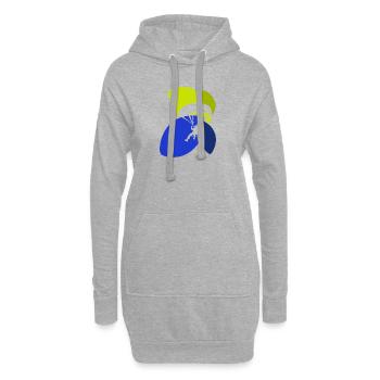 Parapente Parachute Para - Sweat-shirt à capuche long Femme - gris chiné - Devant