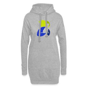 Hundetraining Hundeerzieher - Hoodie-Kleid - Grau meliert - Vorne