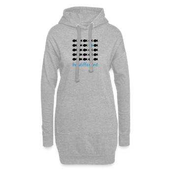 Be different - Hoodie Dress - heather grey - Front