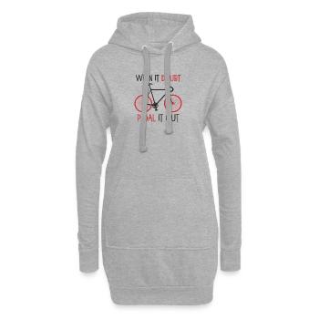 When it doubt, pedal it out - Hoodie-Kleid - Grau meliert - Vorne