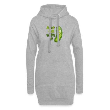 Kümmern Sie sich einfach darum - Hoodie-Kleid - Grau meliert - Vorne