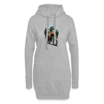Descente express - Grizzly Power - Sweat-shirt à capuche long Femme - gris chiné - Devant