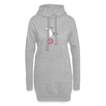 Einhorn Idee Geburtstag Geschenk T-Shirt Love Spaß - Hoodie-Kleid - Grau meliert - Vorne