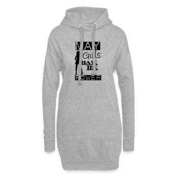 May Girls cadeau anniversaire - Sweat-shirt à capuche long Femme - gris chiné - Devant
