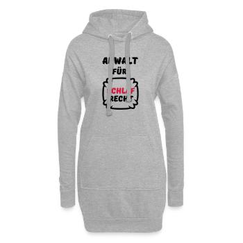 Schlafrecht Anwalt Schlaf faul Geschenk Spruch Fun - Hoodie-Kleid - Grau meliert - Vorne