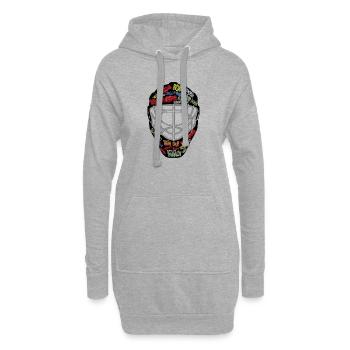 Eishockey, Torwartmaske, Maske - Hoodie-Kleid - Grau meliert - Vorne