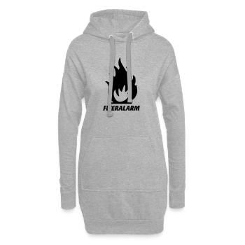 Feieralarm - Hoodie-Kleid - Grau meliert - Vorne