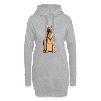 Mignon Malinois Chien - Sweat-shirt à capuche long Femme - gris chiné - Devant