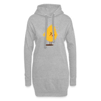 lustiges Küken mit Irokesen Frisur - Hoodie-Kleid - Grau meliert - Vorne