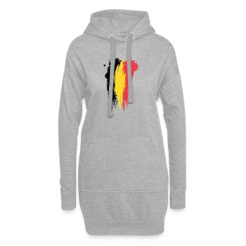 Lebendiger abstrakter Spritzer mit zwei Pinseln - Hoodie-Kleid - Grau meliert - Vorne