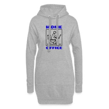 Laptop Beruf Home Office Statement Job Bürohumor - Hoodie-Kleid - Grau meliert - Vorne