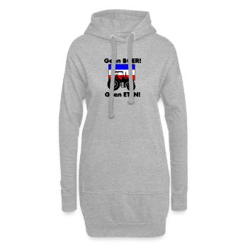 Kein Landwirt kein Essen - Hoodie-Kleid - Grau meliert - Vorne