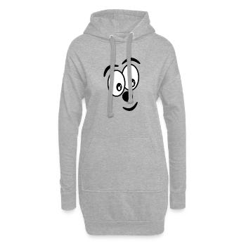 HUMOUR. CITATION. MESSAGE. RETRAITE. ANNIVERSAIRE. - Sweat-shirt à capuche long Femme - gris chiné - Devant