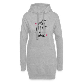 Beste Tante aller Zeiten - Hoodie-Kleid - Grau meliert - Vorne