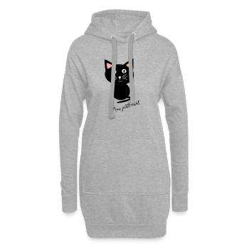 NOËL. ANNEE. ANNIVERSAIRE. RETRAITE. PAPA. MAMAM. - Sweat-shirt à capuche long Femme - gris chiné - Devant