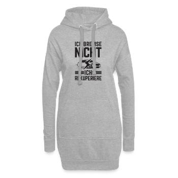 Ich Bremse nicht ich rekuperiere E-Auto Elektro - Hoodie-Kleid - Grau meliert - Vorne