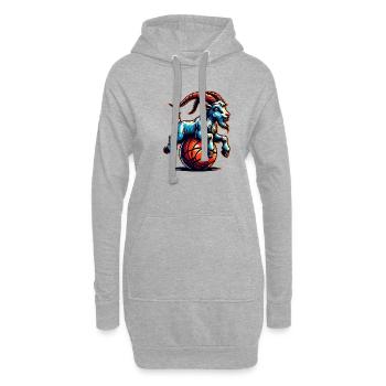 Ziege Basketball Spieler Sport Team - Hoodie-Kleid - Grau meliert - Vorne
