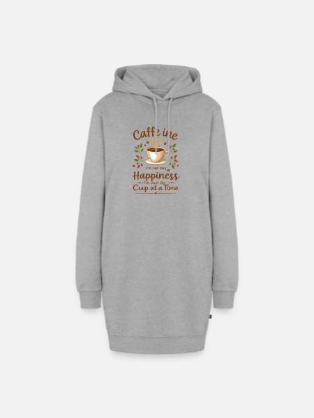 Koffein Ich bin nicht faul - Hoodie-Kleid - Grau meliert
