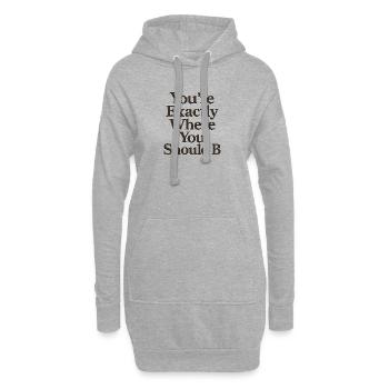 Message de motivation en typographie classique - Sweat-shirt à capuche long Femme - gris chiné - Devant