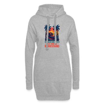 Pension de retraite Ours Retraité Palmiers Cadeau Cool - Sweat-shirt à capuche long Femme - gris chiné - Devant