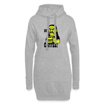 First Coffee Man - Hoodie-Kleid - Grau meliert - Vorne